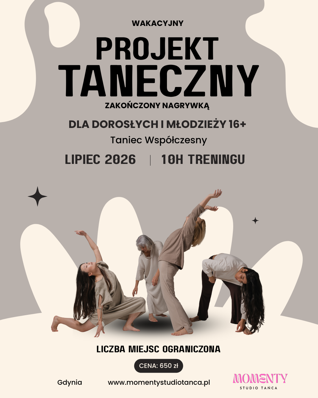 taniec młodzież, dorośli, 16+, wakacje 2026 gdynia